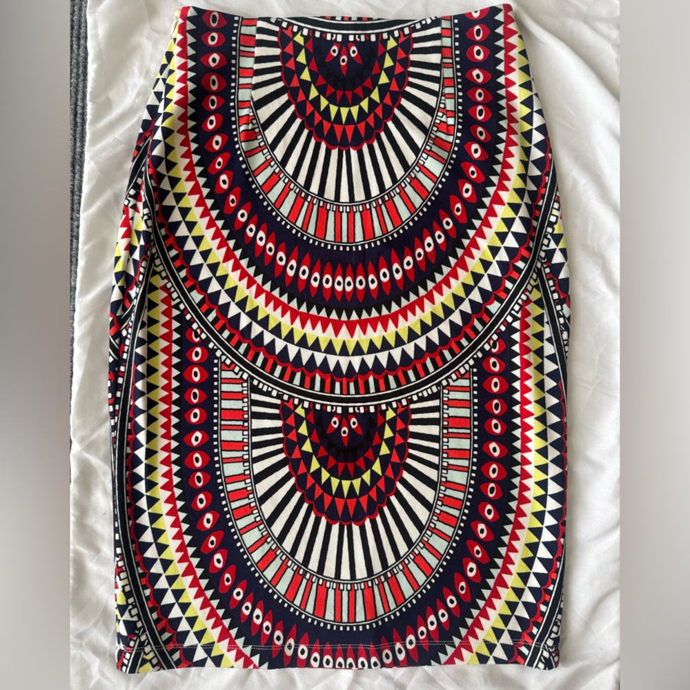 Mara Hoffman Multicolor Geometric Pencil Skirt